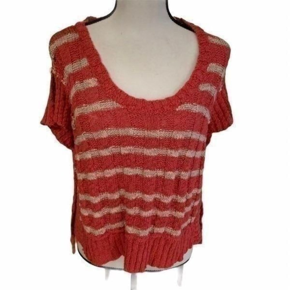 Free People striped cropped sweater‎